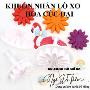 SET 3 KHUÔN NHẤN LÒ XO HOA CÚC ĐẠI