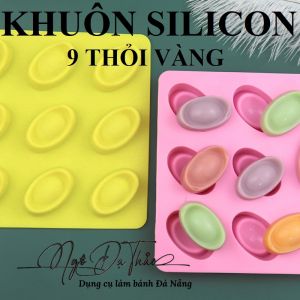 Khuôn silicon 9 thỏi vàng