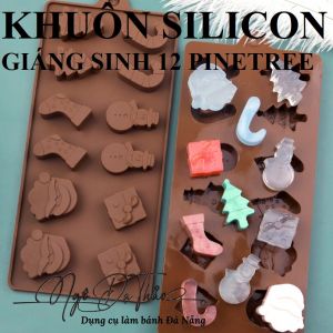 Khuôn silicon Giáng sinh 12 pinetree
