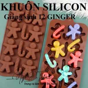 Khuôn silicon Giáng sinh 12 ginger