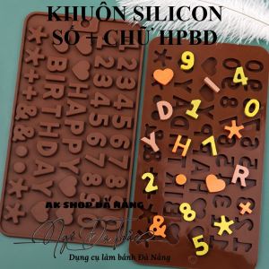 KHUÔN SILICON SỐ + HAPPY BIRTHDAY