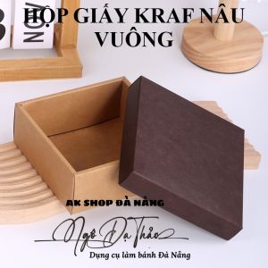 Hộp giấy kraf nâu vuông