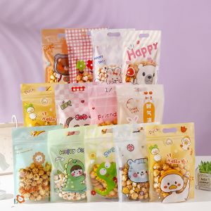Set 10 túi zip nhựa đựng bánh kẹo 15.5*23.5