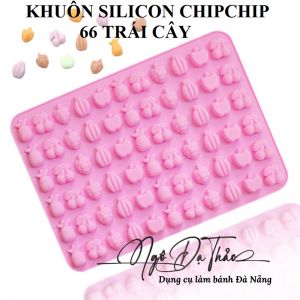 Khuôn silicon kẹo dẻo / chip chip - 66 trái cây
