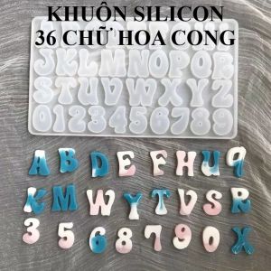 Khuôn silicon 36 chữ và số CONG