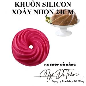 KHUÔN SILICON XOẮN TRÒN NHỌN 24CM