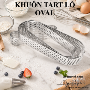 Khuôn nhôm đục lỗ bánh tart/pie oval