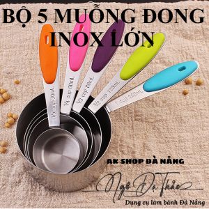Bộ 5 muỗng đong inox 304 lớn