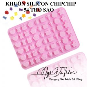 Khuôn silicon kẹo dẻo / chip chip - 54 thỏ sao