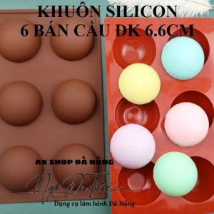 KHUÔN SILICON 6 BÁN CẦU 6.8CM