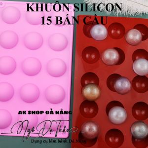KHUÔN SILICON 15 BÁN CẦU 3.8CM
