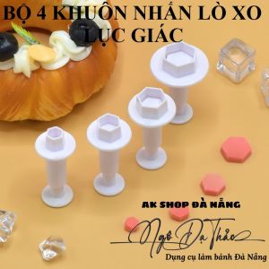 SET 4 KHUÔN CUTTER NHỰA (LỤC GIÁC)