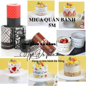 Cuộn mica cứng quấn bánh cao 8cm HOẠT HÌNH 5m