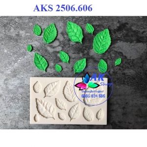 KHUÔN SILICON 12 LÁ HOA HỒNG