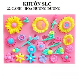 KHUÔN SILICON 22 CÁNH & HOA HƯỚNG DƯƠNG
