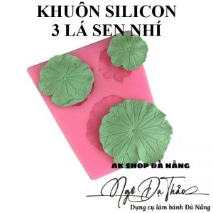 KHUÔN SILICON 3 LÁ SEN NHÍ 