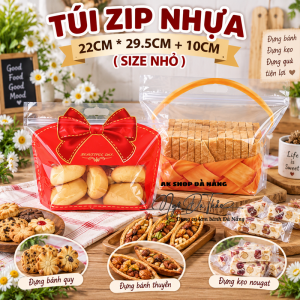 Túi zip nhựa đựng bánh kẹo 22*29.5*10 ( Size nhỏ )