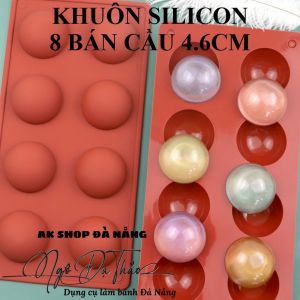 KHUÔN SILICON 8 BÁN CẦU 4.6CM