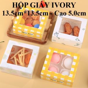 Sey 10 hộp giấy ivory chữ nhật vuông