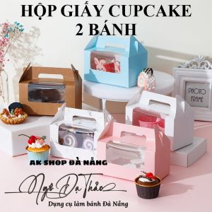 Hộp giấy cupcake 2 bánh