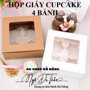 Hộp giấy cupcake 4 bánh