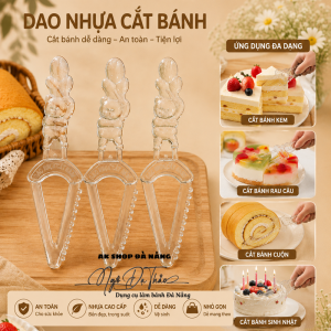Set 10 dao cắt bánh kem gấu trong suốt