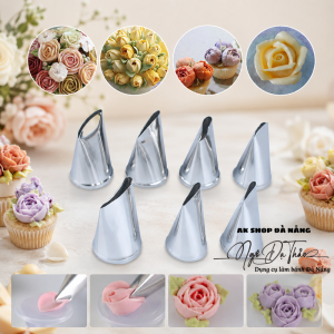 Bộ đui bắt kem 7 cái - HOA HỒNG