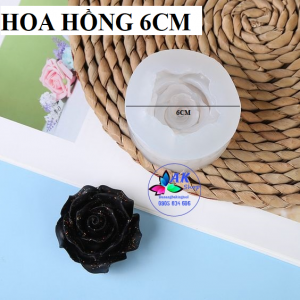 KHUÔN SILICON HOA HỒNG 6CM