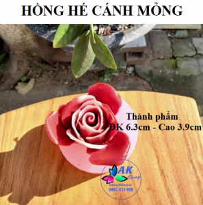 KHUÔN SILICON HOA HỒNG HÉ CÁNH MỎNG