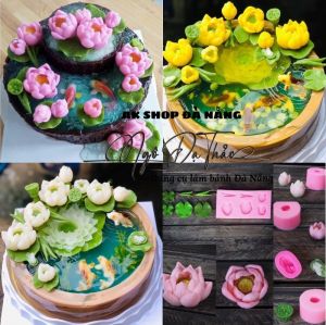 BỘ 6 KHUÔN SILICON HOA SEN THÁI
