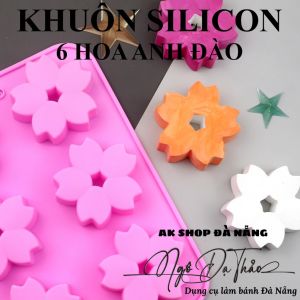 KHUÔN SILICON 6 HOA ANH ĐÀO