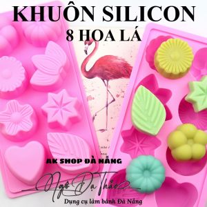 KHUÔN SILICON 8 HOA LÁ