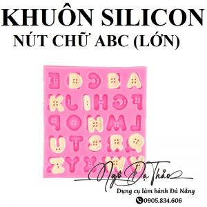 Khuôn silicon nút chữ ABC lớn