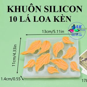 KHUÔN SILICON 10 LÁ LOA KÈN (VN)