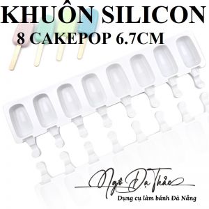 Khuôn silicon cakepop 8 que kem nhỏ