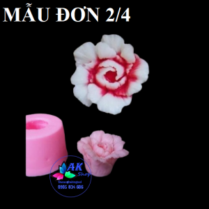 KHUÔN SILICON HOA MẪU ĐƠN 2/4