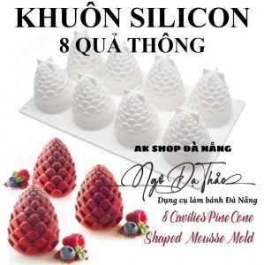 Khuôn silicon mousse 8 quả thông