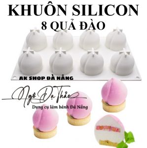 Khuôn silicon mousse quả đào