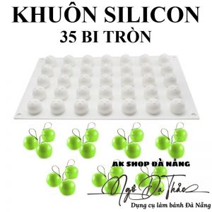 Khuôn silicon 35 bi tròn 2.3cm