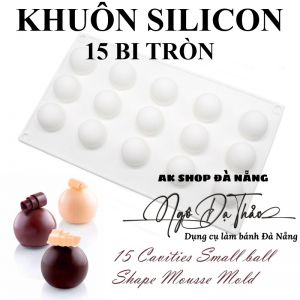 Khuôn silicon 15 bi tròn 3.3cm