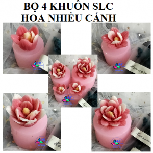 BỘ 4 KHUÔN SILICON HOA NHIỀU CÁNH