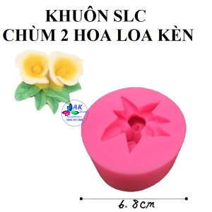 KHUÔN SILICON 2 HOA LOA KÈN