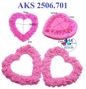 KHUÔN SILICON TRÁI HOA HỒNG 15CM