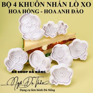 SET 4 KHUÔN NHẤN COOKIES (HOA ANH ĐÀO)