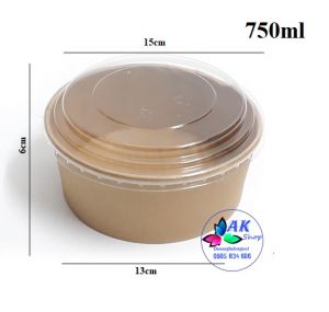 TÔ GIẤY TRÒN NẮP PET 750ML