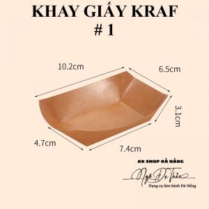 Set 10 khay giấy kraf #1