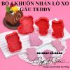set-4-khuon-nhan-cookies-teddy-bear - ảnh nhỏ  1