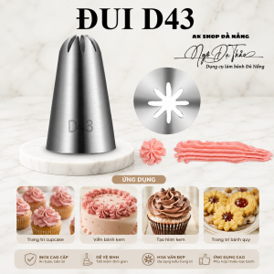 Đui bánh quy - su kem D43