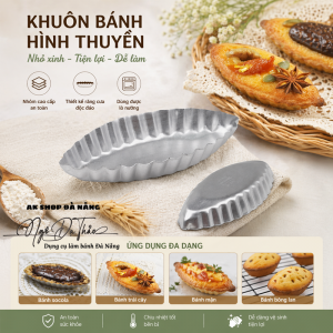 Khuôn tart nhôm dáng thuyền C14 - C15