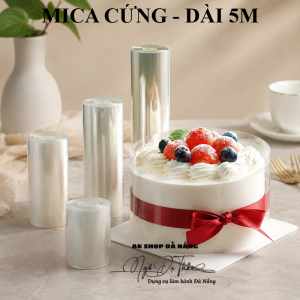 Cuộn mica cứng quấn bánh TRONG SUỐT 5m